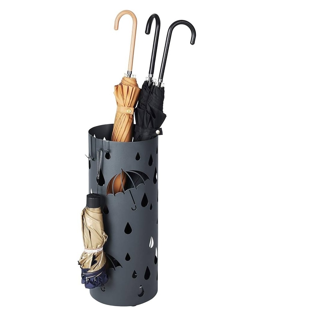 Unique Style high round creative Umbrella Rack Holder Metal leather Umbrella Stands Decorative Unique Style  Umbrella Holder