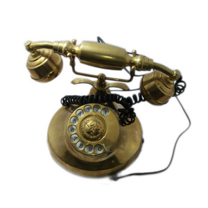 Excellent Quality Brass Metal Design Telephone With Golden Colored Finishing Design Best For Tableware Decor Design