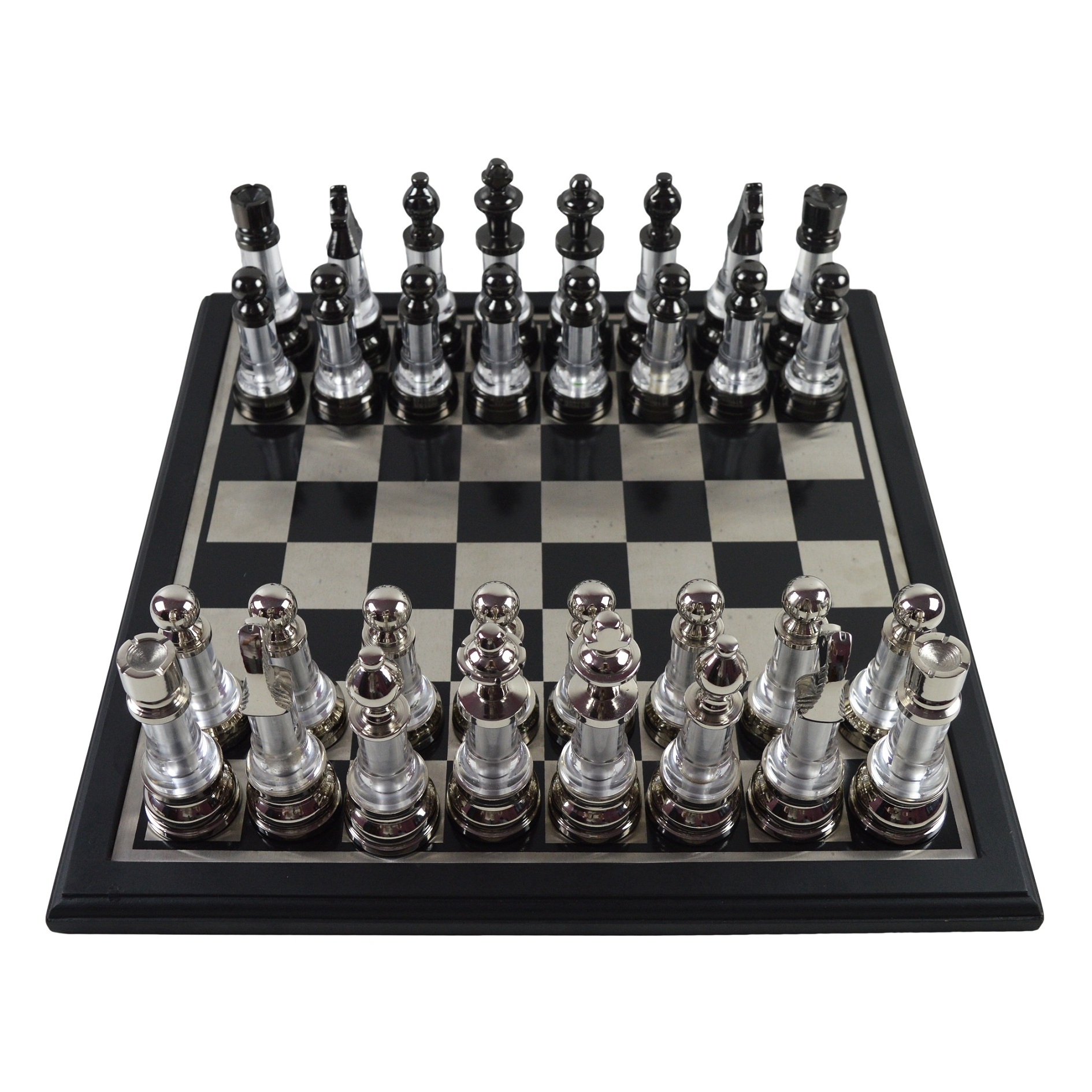 2023 Hot Seller Crystal Combo Design Chess Set With Shiny Finishing Designs Polished & Plated Decor Wooden Chess Game