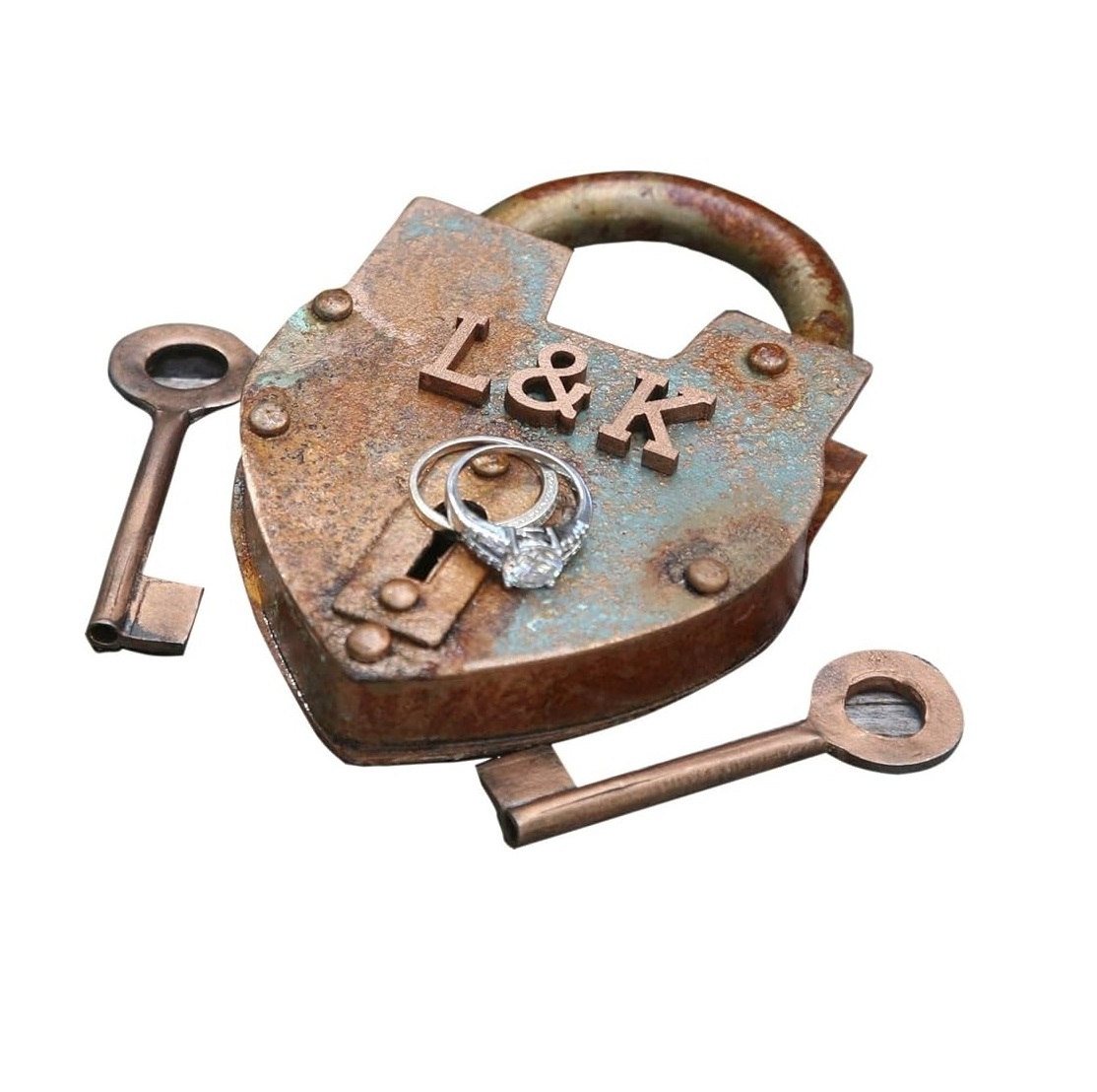 Durable Top Quality Antique Locks Iron Padlock & Keys Vintage Style Lock With 2 Keys Working Condition For Home Hotel Decor Use