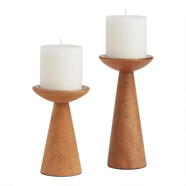 Unique Design Candle Holders Wood Decorative Candle Holder Set in Wedding Birthday Party Wooden Candle Holder