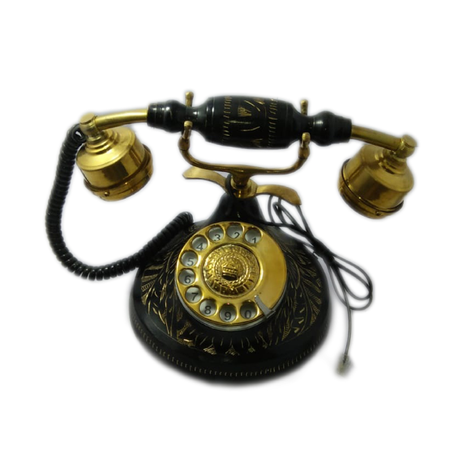 Excellent Quality Brass Metal Design Telephone With Golden Colored Finishing Design Best For Tableware Decor Design