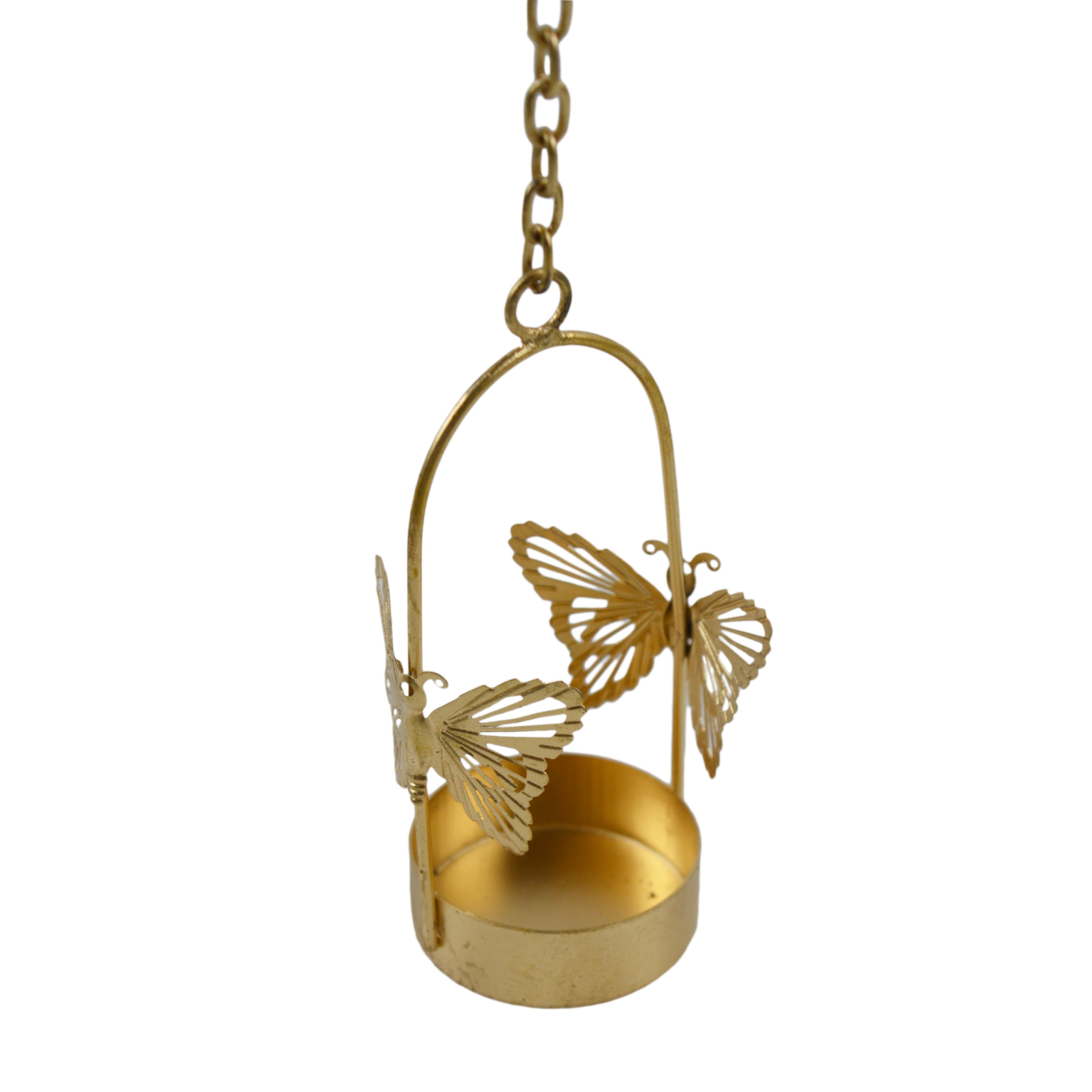 Metal Hanging Butterfly Design Tealight Candle Holder For Home Wall Decor Wedding Decor And Restaurant Decor Candle Holder