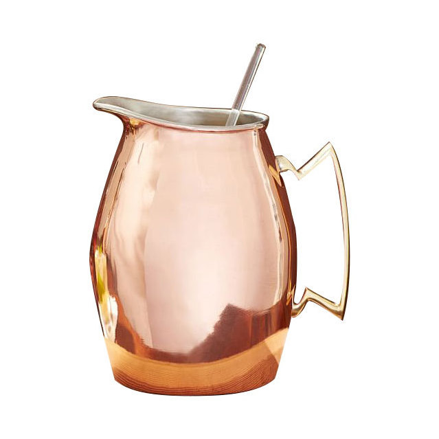 Enamel modern design copper water jug pitcher for drinking water juice coffee ice tea for home restaurant dining decoration