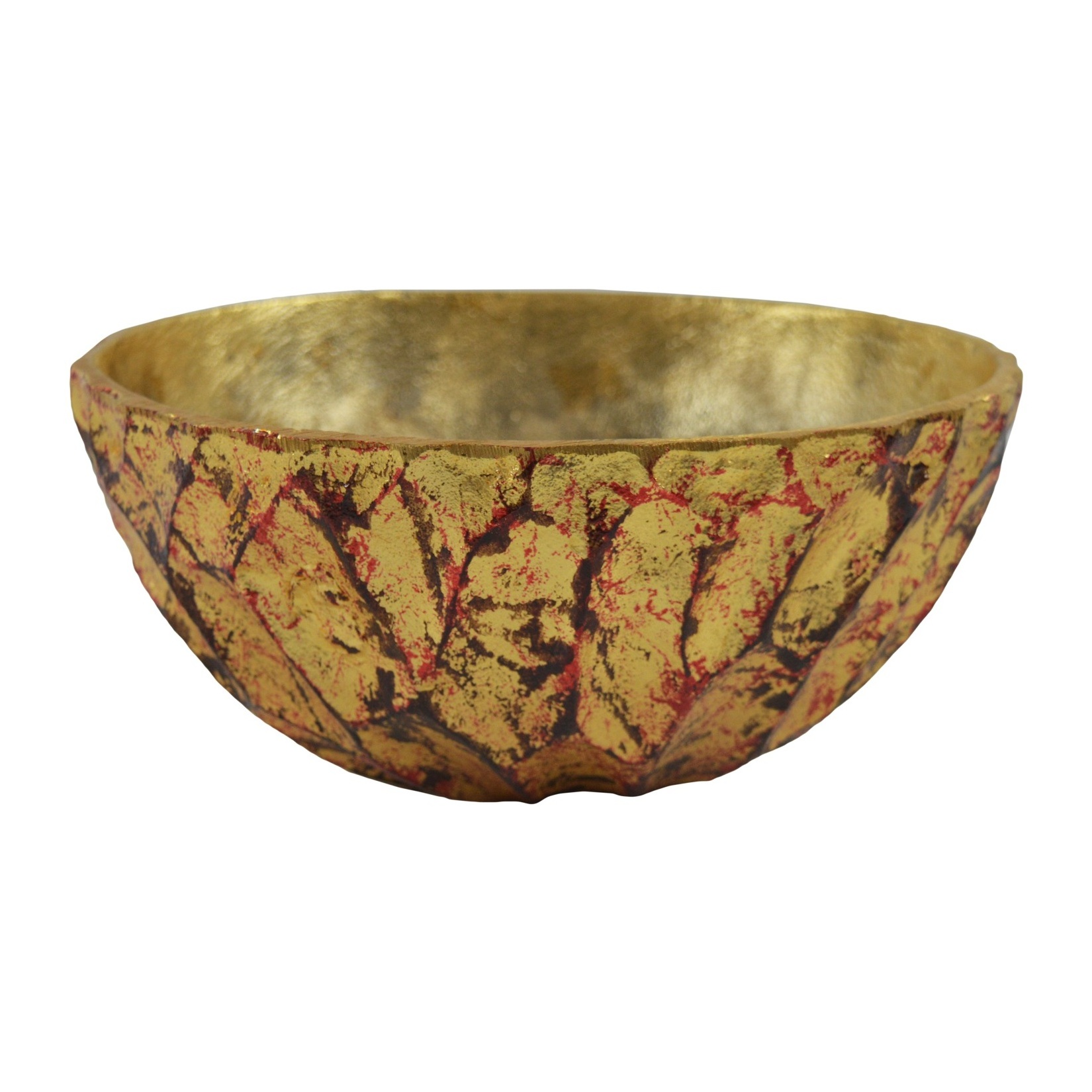 Classical Brass Fruit Bowl Decorative Gold Plated Table-Ware Embossed Antique Finishing Snack Bowl Best For Table Decoration