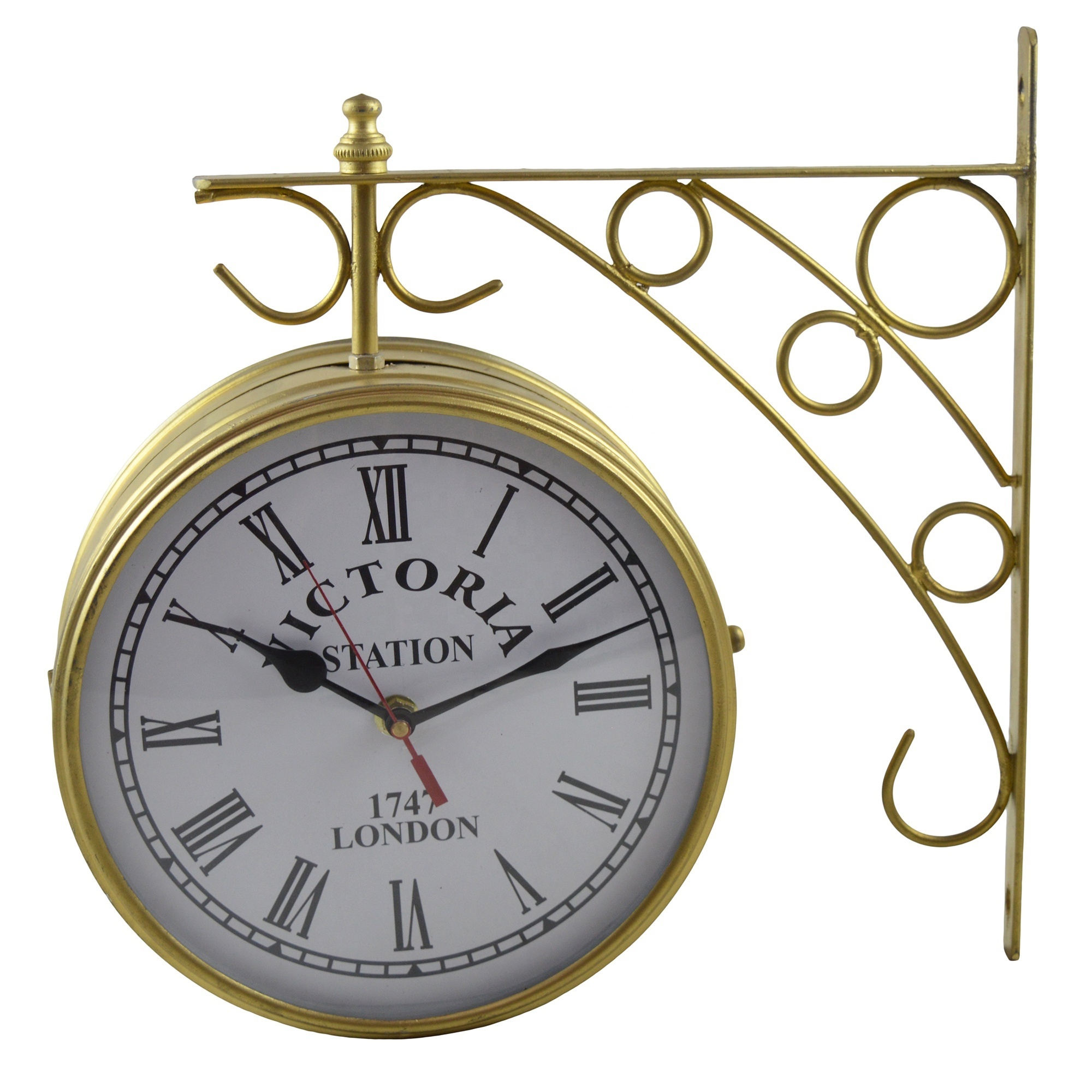 European Gold Royal Finishing Clock Double Sided Clock