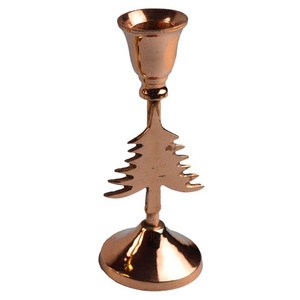 High Quality Copper Painted Candle Holder With Copper Finishing Large Candle Stand For Festive Decoration