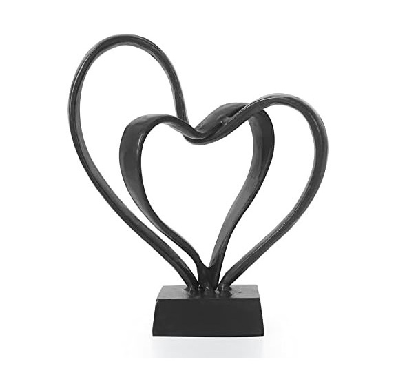 Fresh Arrival Silver Contemporary Abstract Sculpture Heart Shape Table Decor for Home Office Table Desk Restaurant at Best Price