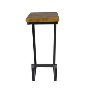 Nordic Stylish Side Table Bedroom Tea Living Room Coffee table Wood Top Bed Sofa Side Table with colorful Iron frame Furniture