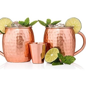 Moscow Mule Mug Cup High Quality 100% Hammered Pure Copper Cup For Drink ware Mugs Bar Accessories Coffee Mugs