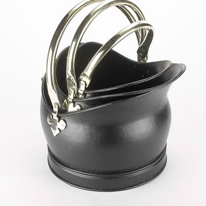 Hot Selling Fireside Coal Bucket Ash Can Fire Pits Pail Pellet Coal Hod Basket Iron Coal Bucket Fireplace Accessories