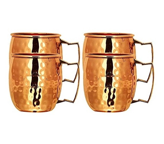 Good Quality Coffee Mugs Metal Cup High Quality 100% Hammered Pure Copper Cup Moscow Mule Mug For Drink ware Mugs