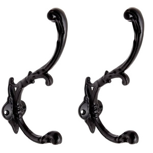 Wholesale Direct Factory Price Home Decorative Wall Coat Hanger Cast Iron Vintage Coat Metal Door Hooks For Clothes Wall Hanger