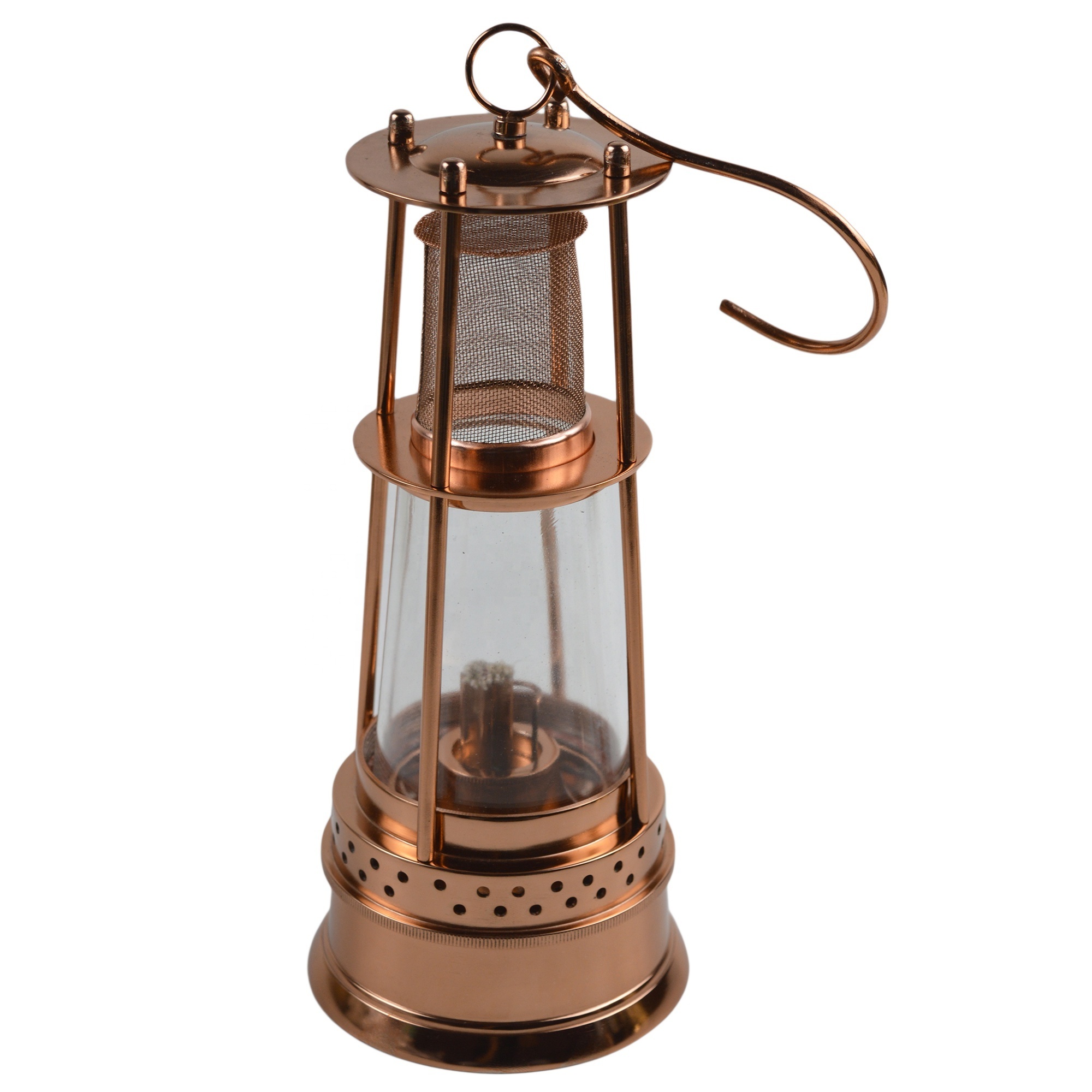 Miner Type Lamp Solid Brass W Copper Chimney Best Kerosene Lamp With Copper Plated Finishing Design