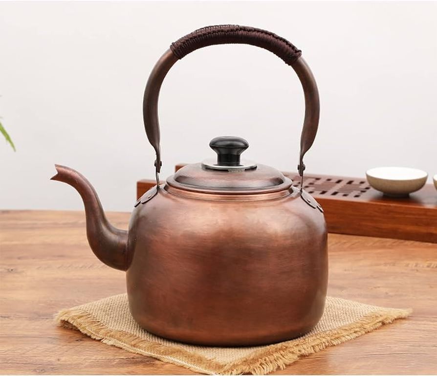 Elegant design factory sale Thick Natural Turkish Copper Tea Pot Kettle Teapot High Quality At Discounted Prices