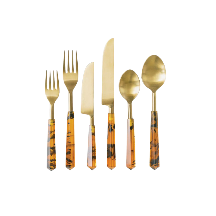 Solid Theme Flatware Fork Knife Spoon Set Luxury Design Solid Metal Royal Cutlery Set For Wedding Restaurant Decorative