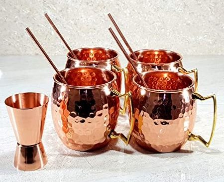 Modern Design Cup High Quality 100% Hammered Pure Copper Cup Moscow Mule Mug For Drink ware Mugs Bar Accessories Coffee Mugs