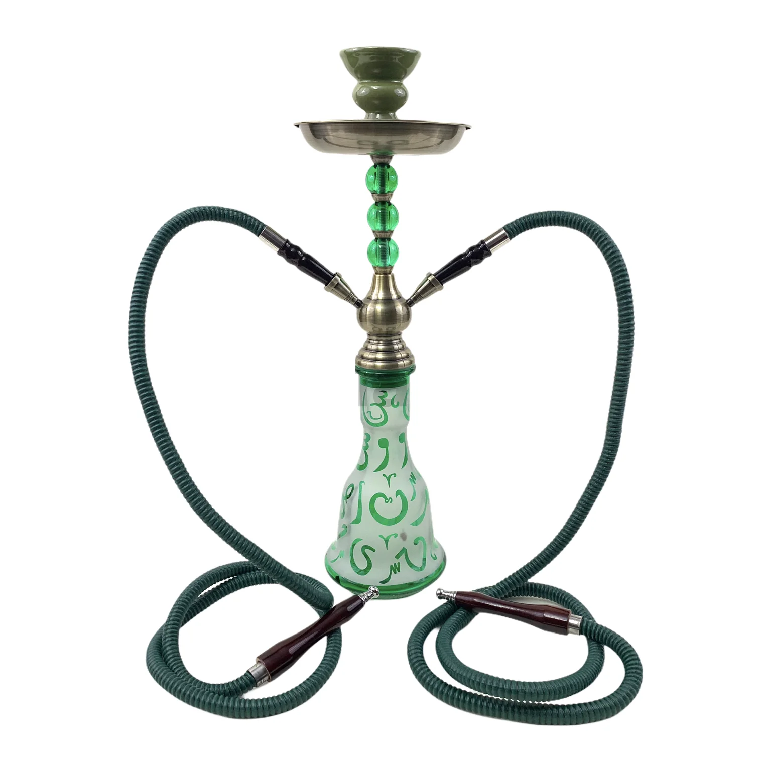 Stylish Hookah For Hotel Restaurant Bars High Finishing Metal Glass Hookah Tableware Bar Smoking Accessories Smocking pipe