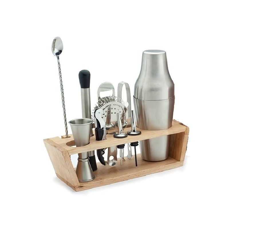 Trendy Style Cocktail Shaker Bar Tools Set Metal Stainless Steel Bartender Kit with All Bar Accessories Cocktail set