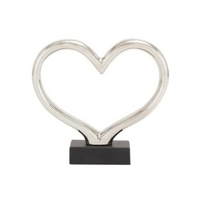 Fresh Arrival Silver Contemporary Abstract Sculpture Heart Shape Table Decor for Home Office Table Desk Restaurant at Best Price