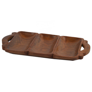 Tableware Food Wooden Tray With Standard Quality Painted Finishing Design Wood Serving Tray Decorative Design