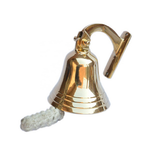 Brightly Golden Colored With Polished Finishing Design Hanging Door Bell For Hotel Decor And Home Decor Office Bell