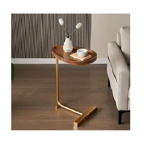 Beautiful Metal T Sitting Stool Wooden Brass Beautiful Carving Design Side Table Living Room Home Decor|Office Decoration