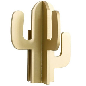 2024 New Collection Metal Cactus Design coat hook wall hanging wall towel hook storage kitchen hook rack at discounted price