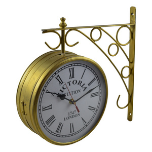 European Gold Royal Finishing Clock Double Sided Clock