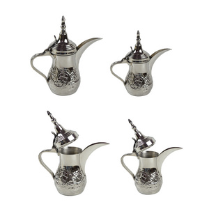 Newest Silver Colored Finishing Design Coffee Kettles With Best Quality Brass Metal Design Tea Kettles For Hotel Design