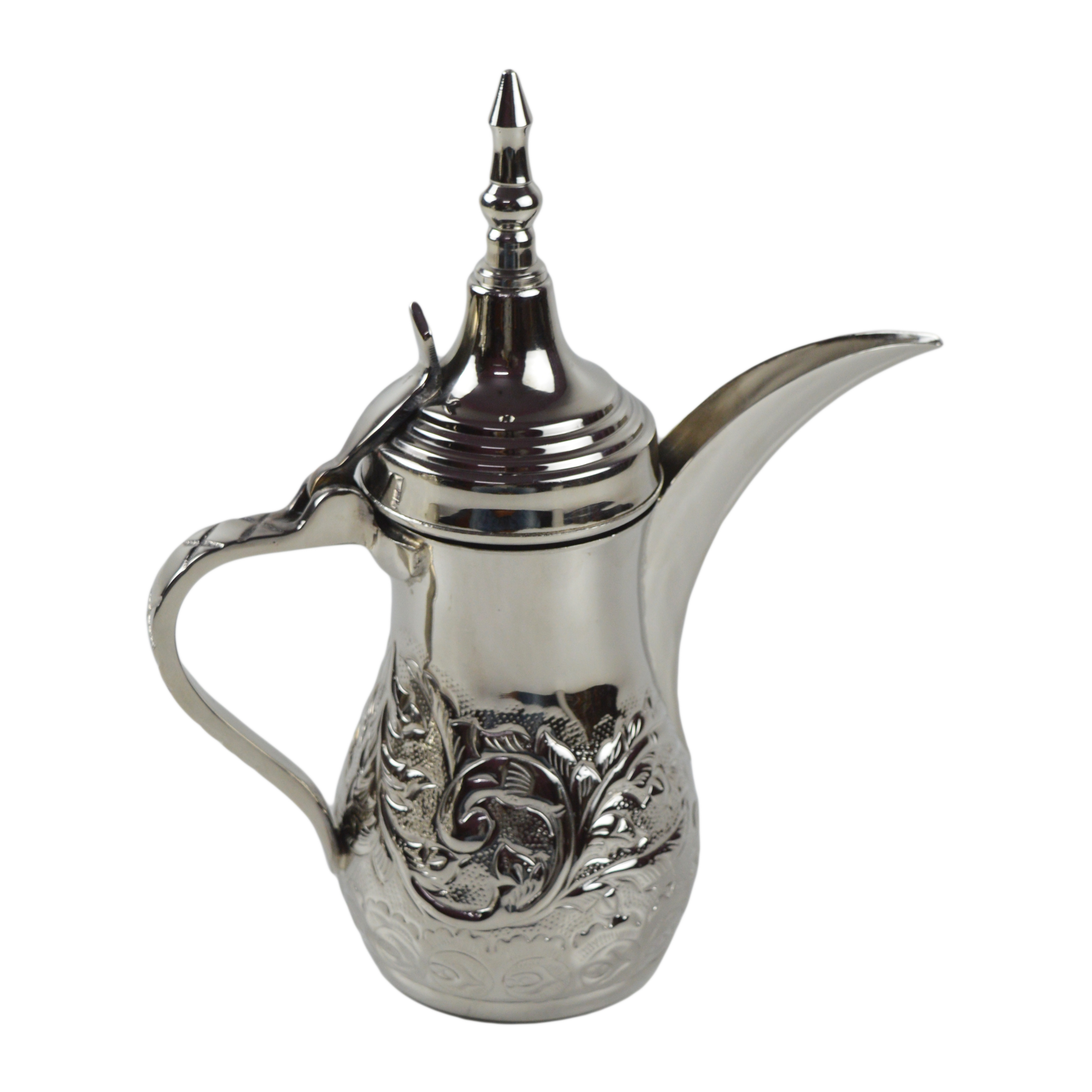 Newest Silver Colored Finishing Design Coffee Kettles With Best Quality Brass Metal Design Tea Kettles For Hotel Design