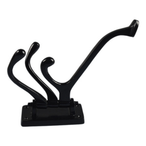 High Quality Creative Matte Black Towel Hooks Premium Adhesive Wall Hook Holder Wall Mount Hooks For Kitchen