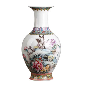 Creative handmade marble decorative flower vases in Indian painting themes simple and classy look available at discounted price