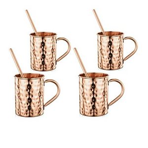 Classic Quality Coffee Mugs Metal Cup High Quality 100% Hammered Pure Copper Cup Moscow Mule Mug For Drink ware Mugs