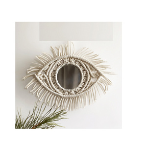 Evil Eye Design Fresh Quality Handmade Woven Frame Boho Tapestry Bohemia Indoor Wall Hangings Macrame Mirror Wall Hanging