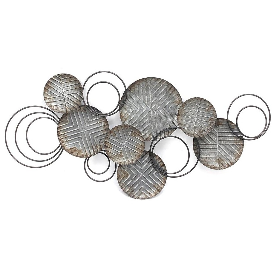 Wall Sculpture Wall Decor Galvanized Metal Layered Flower Outdoor Wall Art Silver Home Accents Decor Office Decor & Accessories