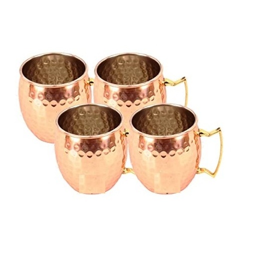 Fancy Quality 100% Hammered Pure Copper Cup Moscow Mule Mug For Drink ware Mugs Bar Accessories Coffee Mugs Metal Cup