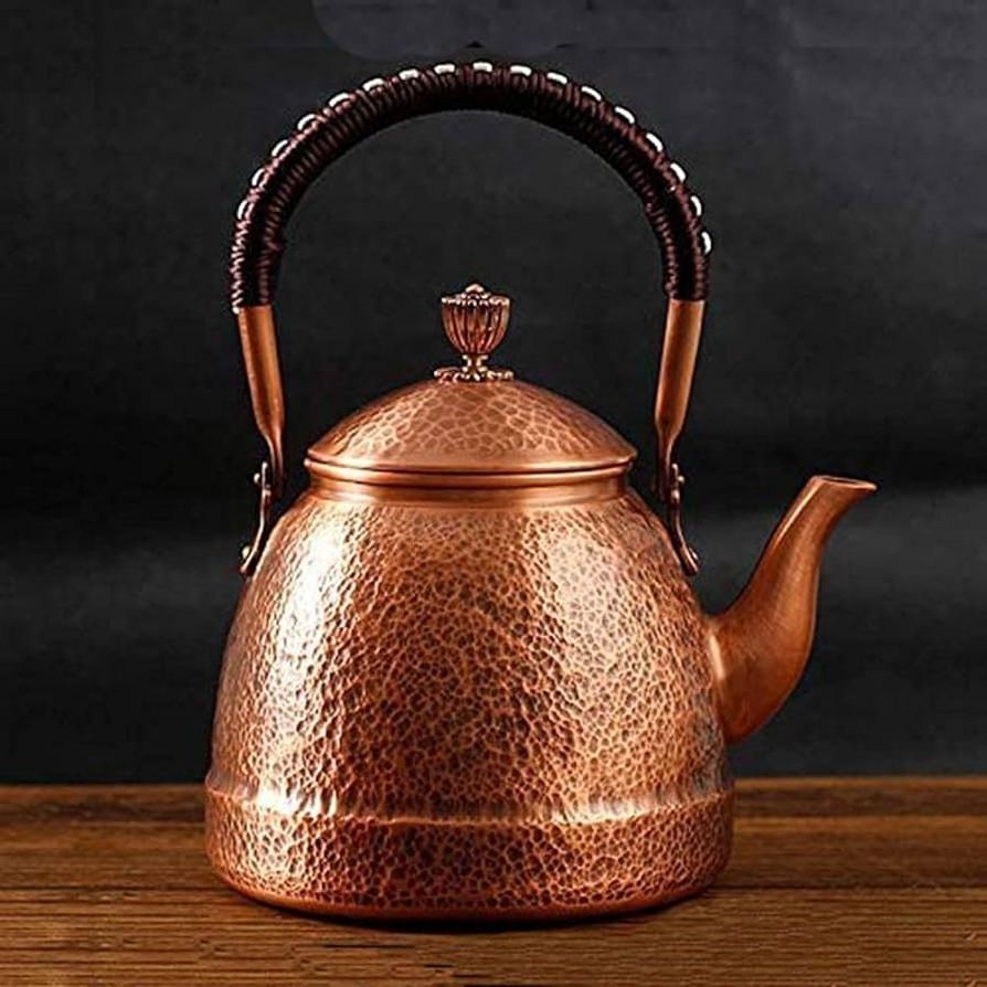 Elegant design factory sale Thick Natural Turkish Copper Tea Pot Kettle Teapot High Quality At Discounted Prices