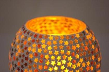 Good Selling Table Centerpiece Handmade Mosaic Candle Jars Stained Glass Tealight Candle Holders For Wedding Decoration