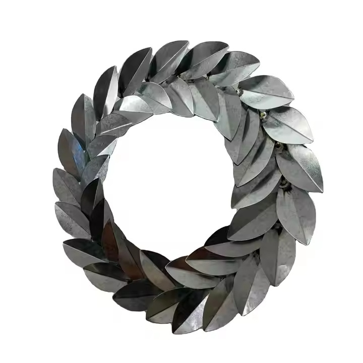 Rustic Metal Galvanized home decor 3D Wall Leaf Wreath Decorative Accent Office Decor & Accessories at Best Price