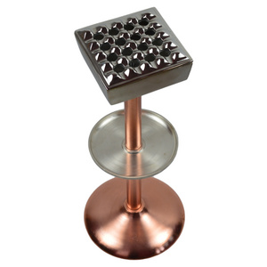 Metal Floor Shiny Cigar Smoking Tray With Standing Tall Silver Colored Finishing Design Cigarette Stand