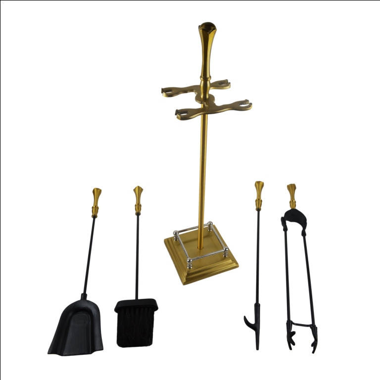 Pellet Stove Fireplace Tools Set Iron Tool Set and Holder Outdoor Fire set Fire Pit Stand Rustic Tongs Shovel Rocket Stove