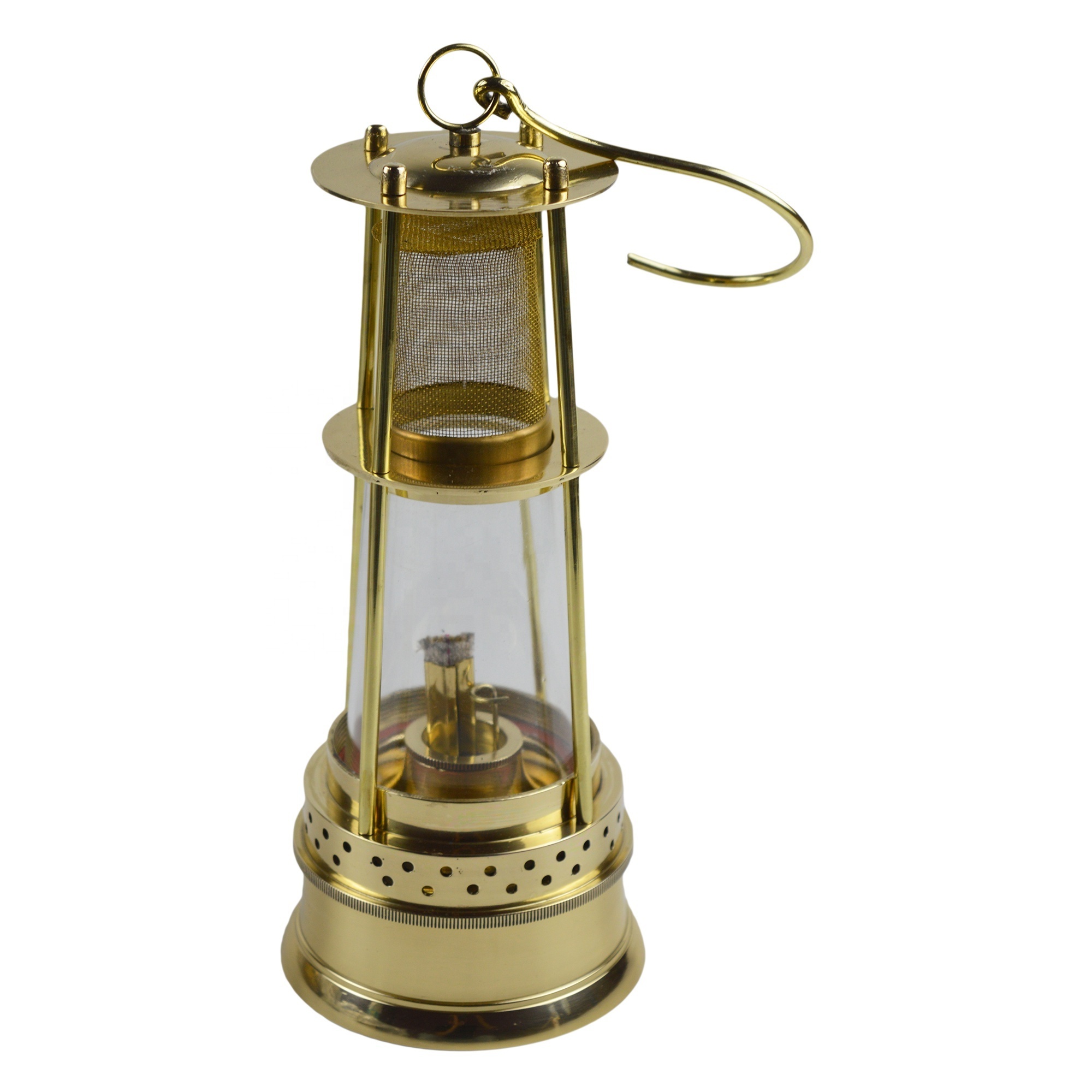 Miner Type Lamp Solid Brass W Copper Chimney Best Kerosene Lamp With Copper Plated Finishing Design