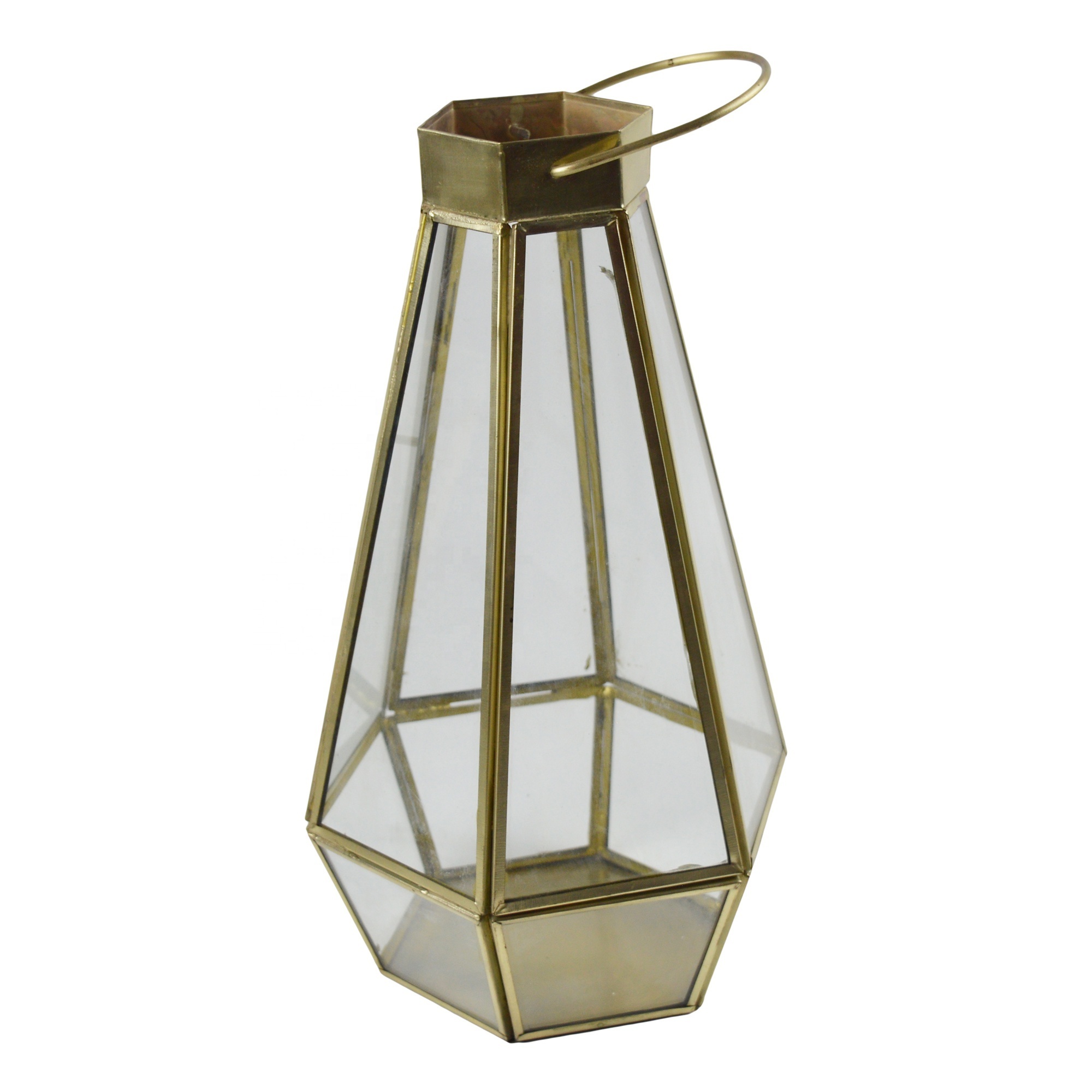 Top Quality Glass With Iron Metal Lantern For Fire Place Decorative And Garden Decor Hanging Lantern Tealight Holder