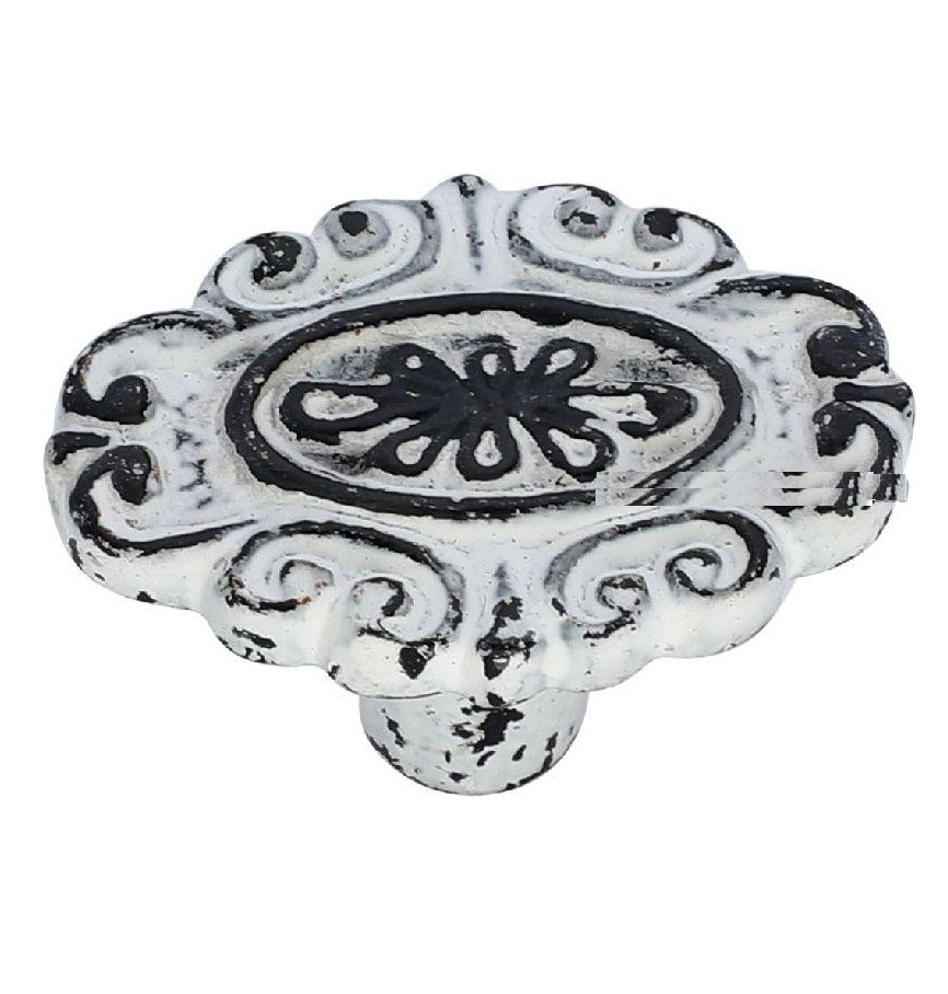 White Distressed Drawer Knob, Cabinet Hardware Farmhouse Drawer Pull Furniture hardware and Products