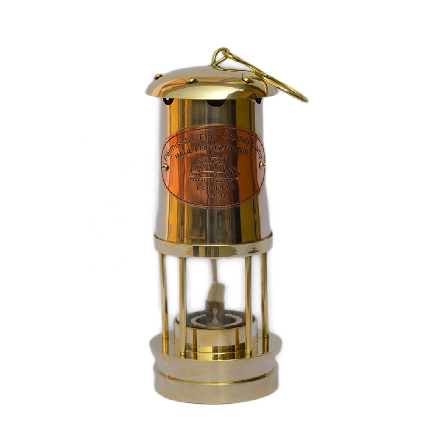 Miner Type Lamp Solid Brass W Copper Chimney Best Kerosene Lamp With Copper Plated Finishing Design