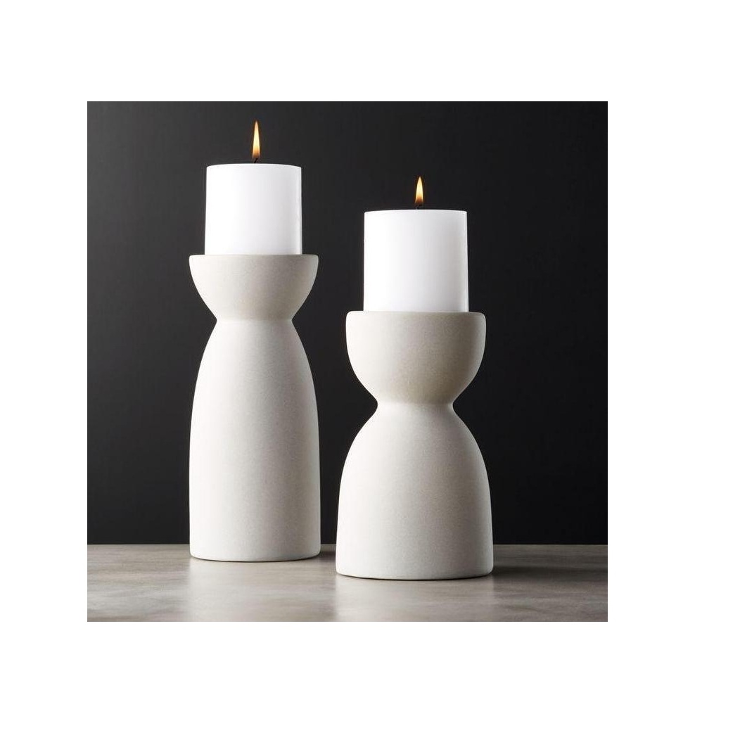 Nordic Home Wedding Decoration Unique Creative Ceramic Geometry Candle Holders for Table Settings Candle Stand