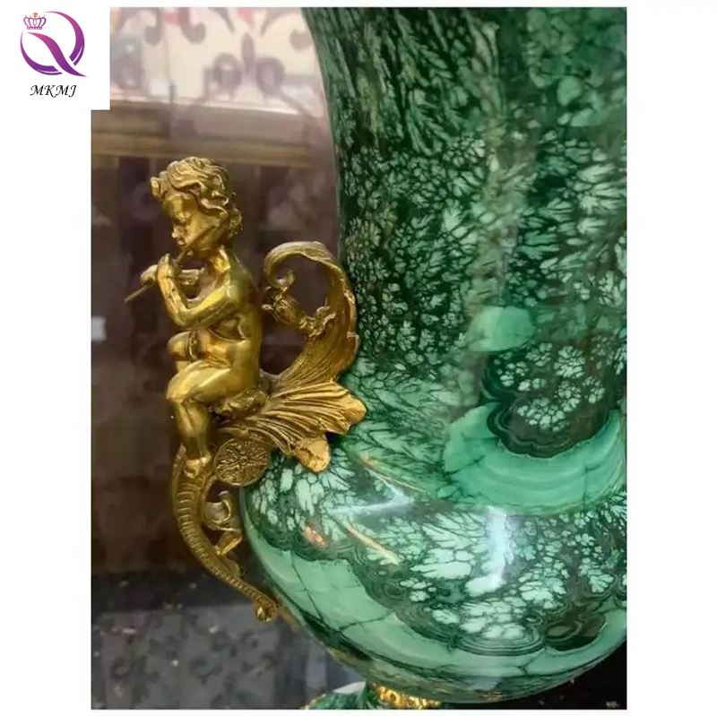 In stock American Green Ceramic Angel Desktop Vase Interior Antique Home Decoration Ceramic Vase