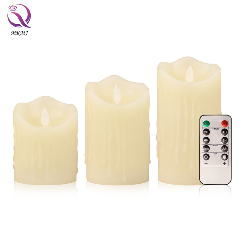 Wholesale Candlelight Concert Script Wedding Swing Remote Control Charging Simulation Paraffin LED Electronic Candle Lamp