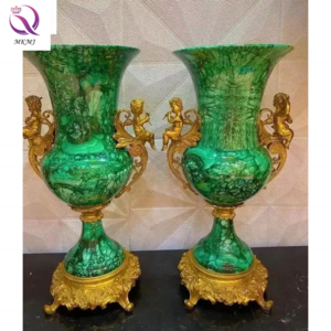 In stock American Green Ceramic Angel Desktop Vase Interior Antique Home Decoration Ceramic Vase